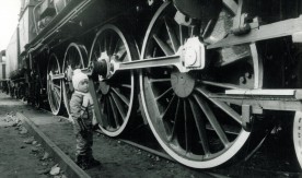 Skansen lokomotyw w Muzeum Kolejnictwa w Warszawie. Rok 1984. Fot....